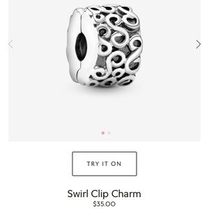 Pandora swirl clip charm